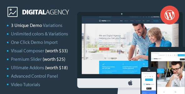 Digital Agency Preview Wordpress Theme - Rating, Reviews, Preview, Demo & Download