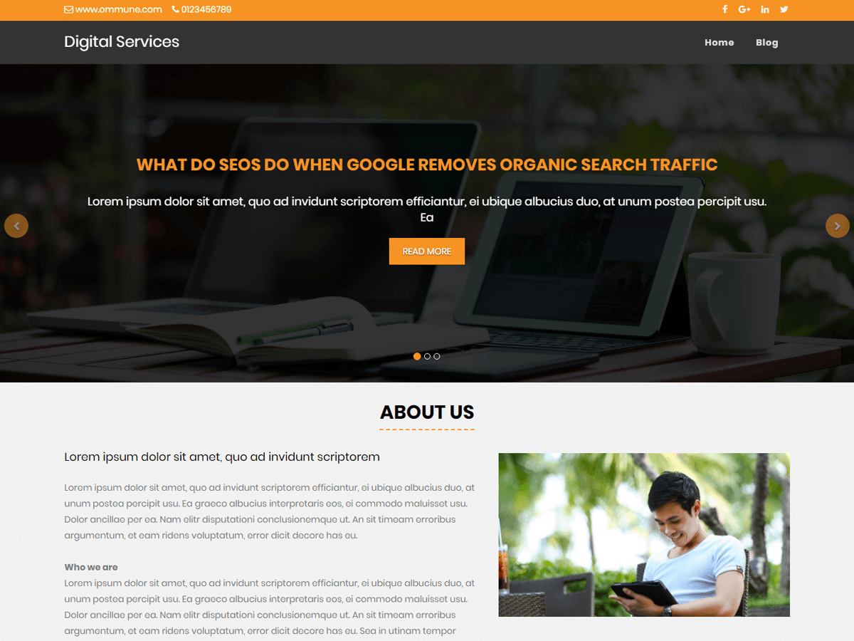 Digital Services Preview Wordpress Theme - Rating, Reviews, Preview, Demo & Download