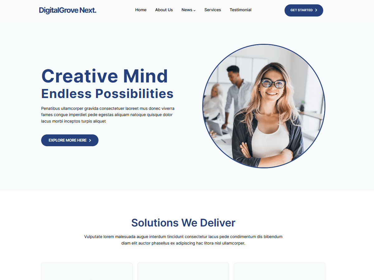 DigitalGrove Next Preview Wordpress Theme - Rating, Reviews, Preview, Demo & Download
