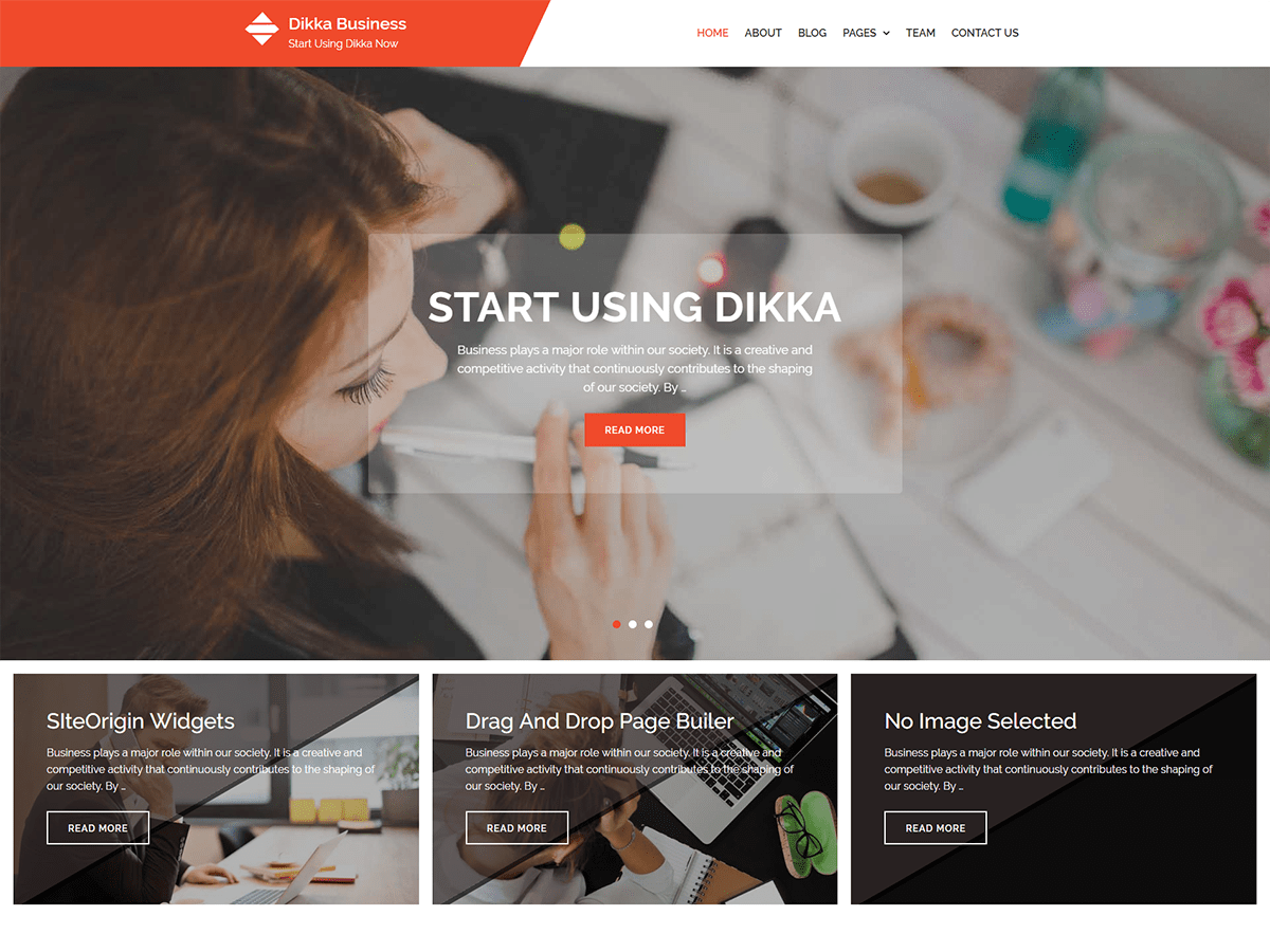 Dikka Business Preview Wordpress Theme - Rating, Reviews, Preview, Demo & Download