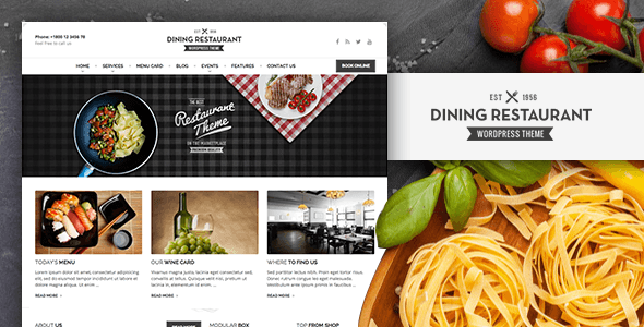 Dining Restaurant Preview Wordpress Theme - Rating, Reviews, Preview, Demo & Download