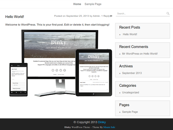 Dinky Preview Wordpress Theme - Rating, Reviews, Preview, Demo & Download