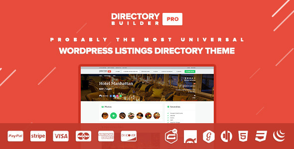 Directory Builder Preview Wordpress Theme - Rating, Reviews, Preview, Demo & Download