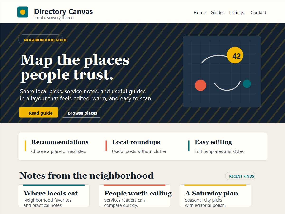 Directory Canvas Preview Wordpress Theme - Rating, Reviews, Preview, Demo & Download