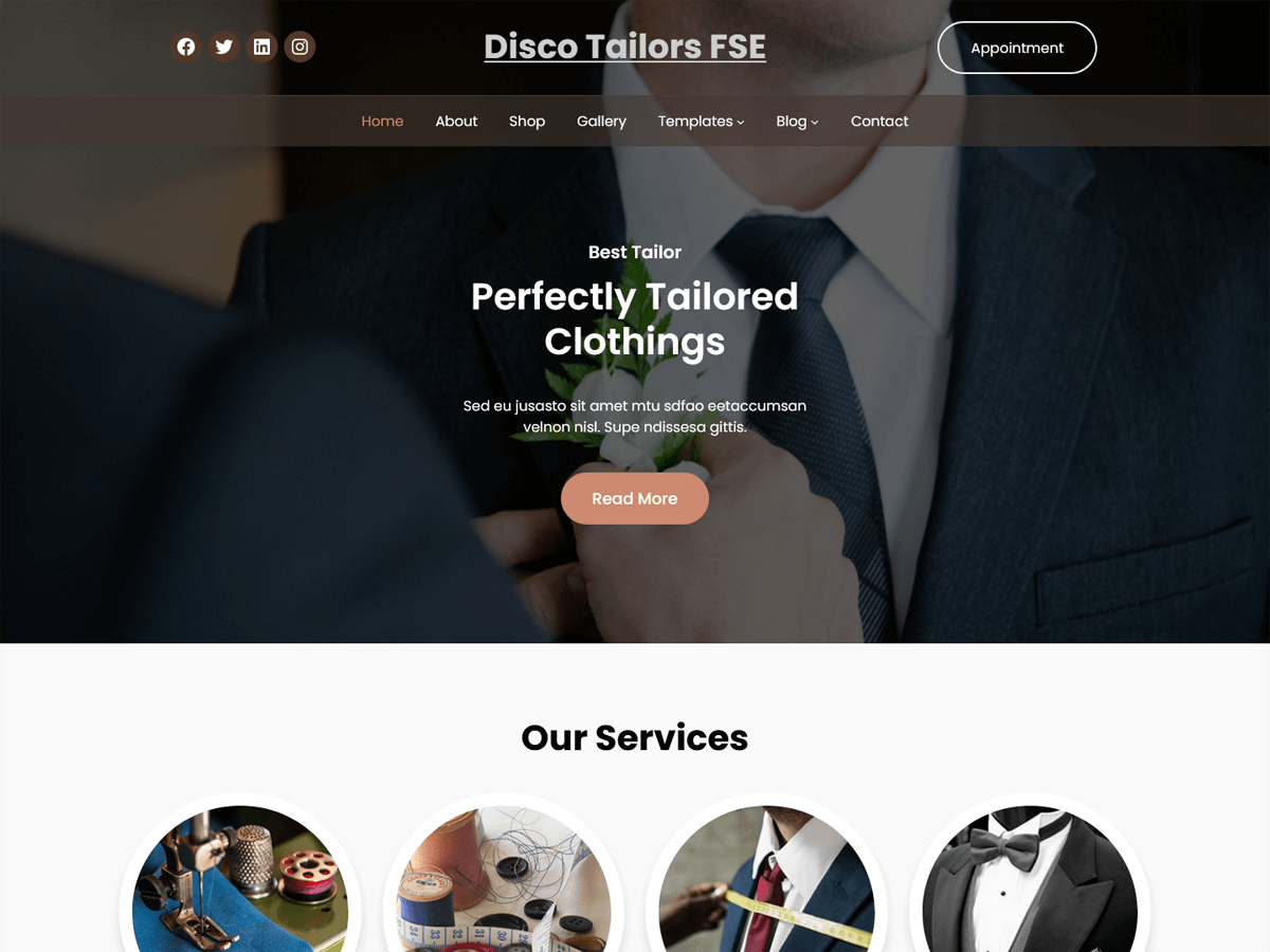 Disco Tailors Preview Wordpress Theme - Rating, Reviews, Preview, Demo & Download