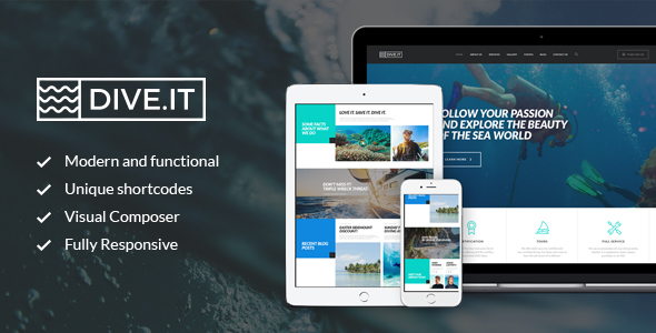 DiveIt Preview Wordpress Theme - Rating, Reviews, Preview, Demo & Download