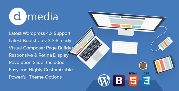 DMedia Preview Wordpress Theme - Rating, Reviews, Preview, Demo & Download