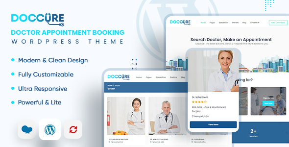 Doccure Preview Wordpress Theme - Rating, Reviews, Preview, Demo & Download