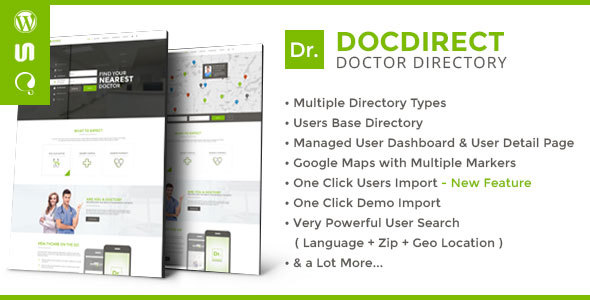 DocDirect Preview Wordpress Theme - Rating, Reviews, Preview, Demo & Download