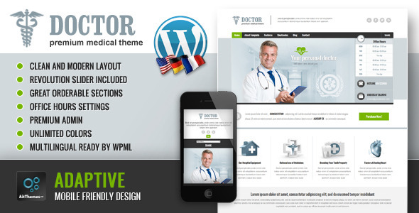 Doctor Preview Wordpress Theme - Rating, Reviews, Preview, Demo & Download