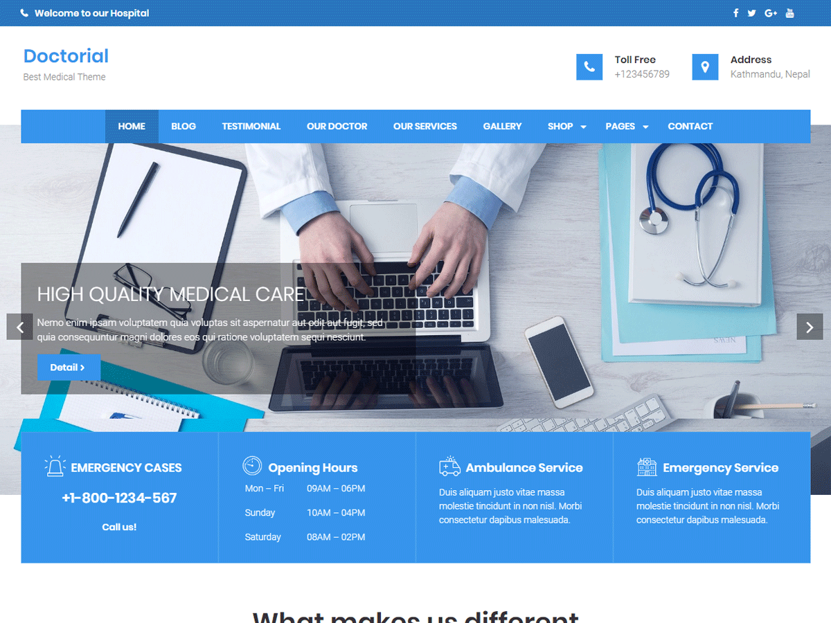 Doctorial Preview Wordpress Theme - Rating, Reviews, Preview, Demo & Download