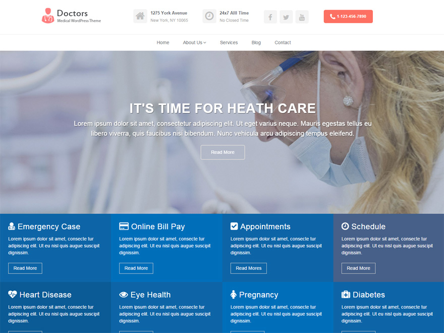 Doctors Preview Wordpress Theme - Rating, Reviews, Preview, Demo & Download