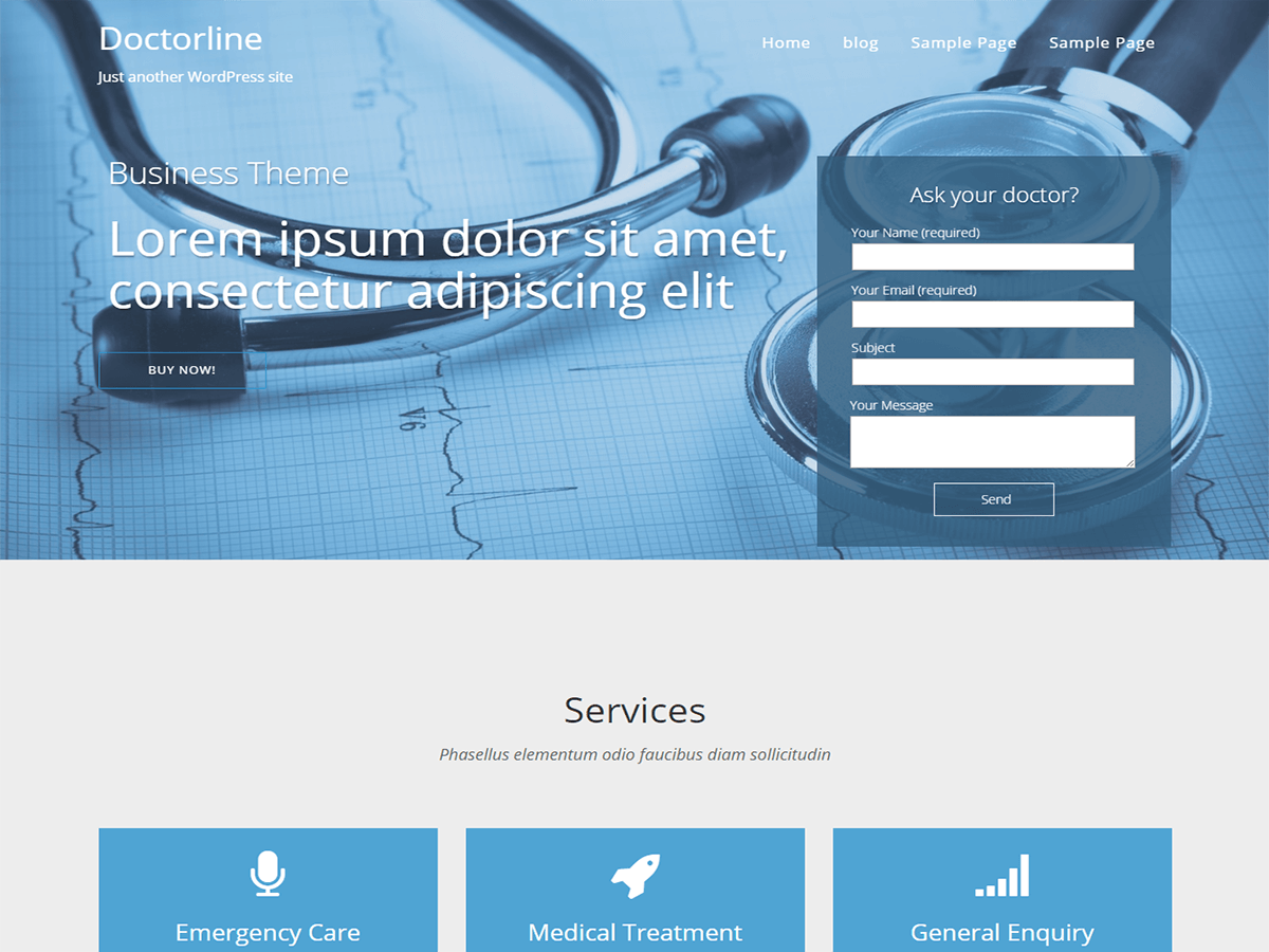 Doctorsline Preview Wordpress Theme - Rating, Reviews, Preview, Demo & Download