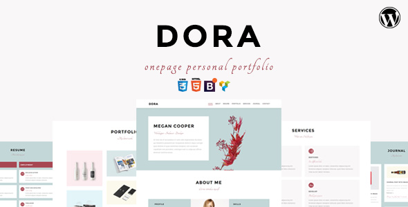 Dora Onepage Preview Wordpress Theme - Rating, Reviews, Preview, Demo & Download