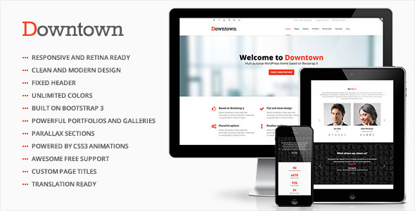 Downtown Preview Wordpress Theme - Rating, Reviews, Preview, Demo & Download