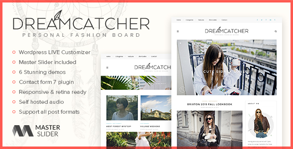 Dreamcatcher Preview Wordpress Theme - Rating, Reviews, Preview, Demo & Download