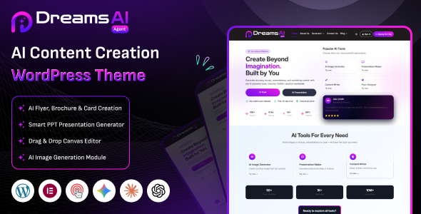 Dreams AI Preview Wordpress Theme - Rating, Reviews, Preview, Demo & Download