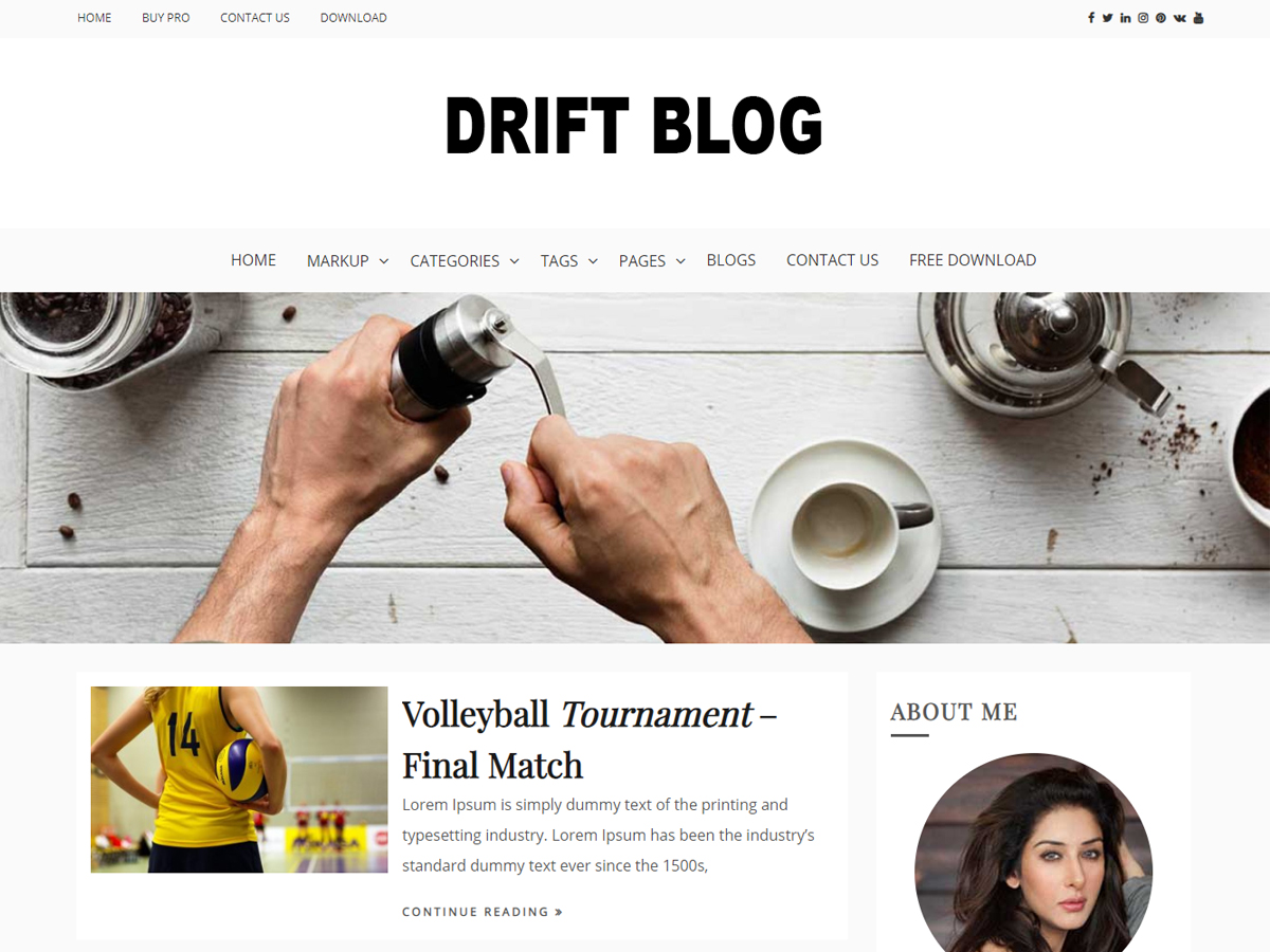 Drift Blog Preview Wordpress Theme - Rating, Reviews, Preview, Demo & Download