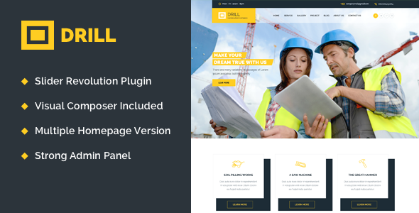 Drill Preview Wordpress Theme - Rating, Reviews, Preview, Demo & Download