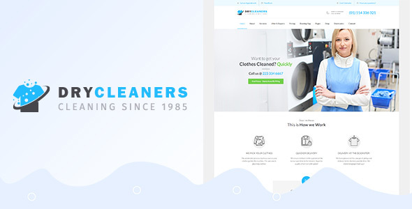 Dry Cleaning Preview Wordpress Theme - Rating, Reviews, Preview, Demo & Download