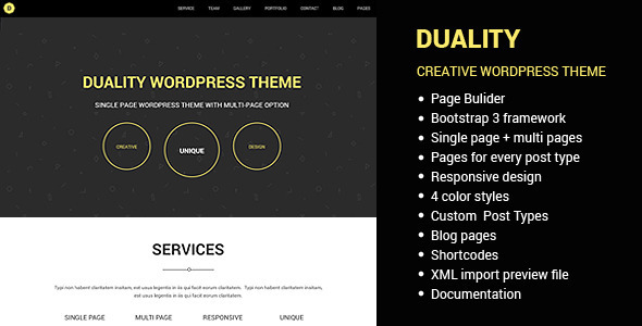 Duality Preview Wordpress Theme - Rating, Reviews, Preview, Demo & Download