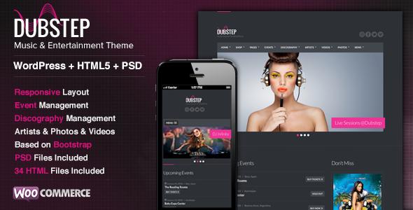 Dubstep Preview Wordpress Theme - Rating, Reviews, Preview, Demo & Download