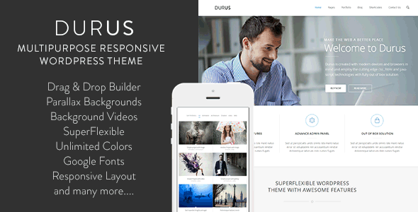 Durus Multipurpose Preview Wordpress Theme - Rating, Reviews, Preview, Demo & Download