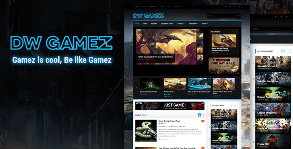 DW Gamez Preview Wordpress Theme - Rating, Reviews, Preview, Demo & Download