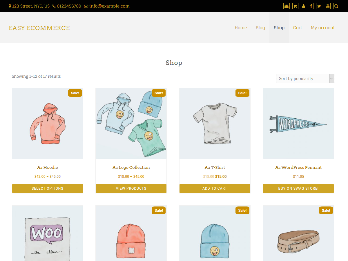 Easy ECommerce Preview Wordpress Theme - Rating, Reviews, Preview, Demo & Download