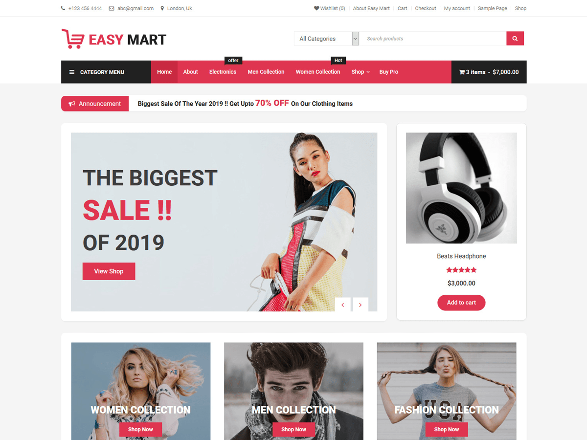 Easy Mart Preview Wordpress Theme - Rating, Reviews, Preview, Demo & Download