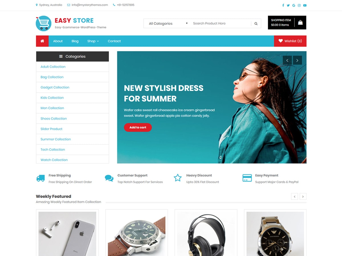 Easy Store Preview Wordpress Theme - Rating, Reviews, Preview, Demo & Download
