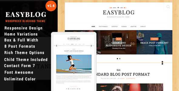 Easyblog Preview Wordpress Theme - Rating, Reviews, Preview, Demo & Download
