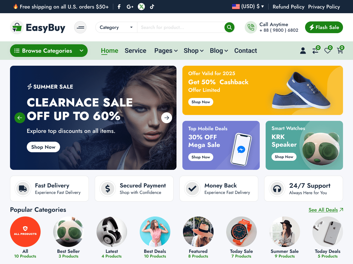 EasyBuy Preview Wordpress Theme - Rating, Reviews, Preview, Demo & Download