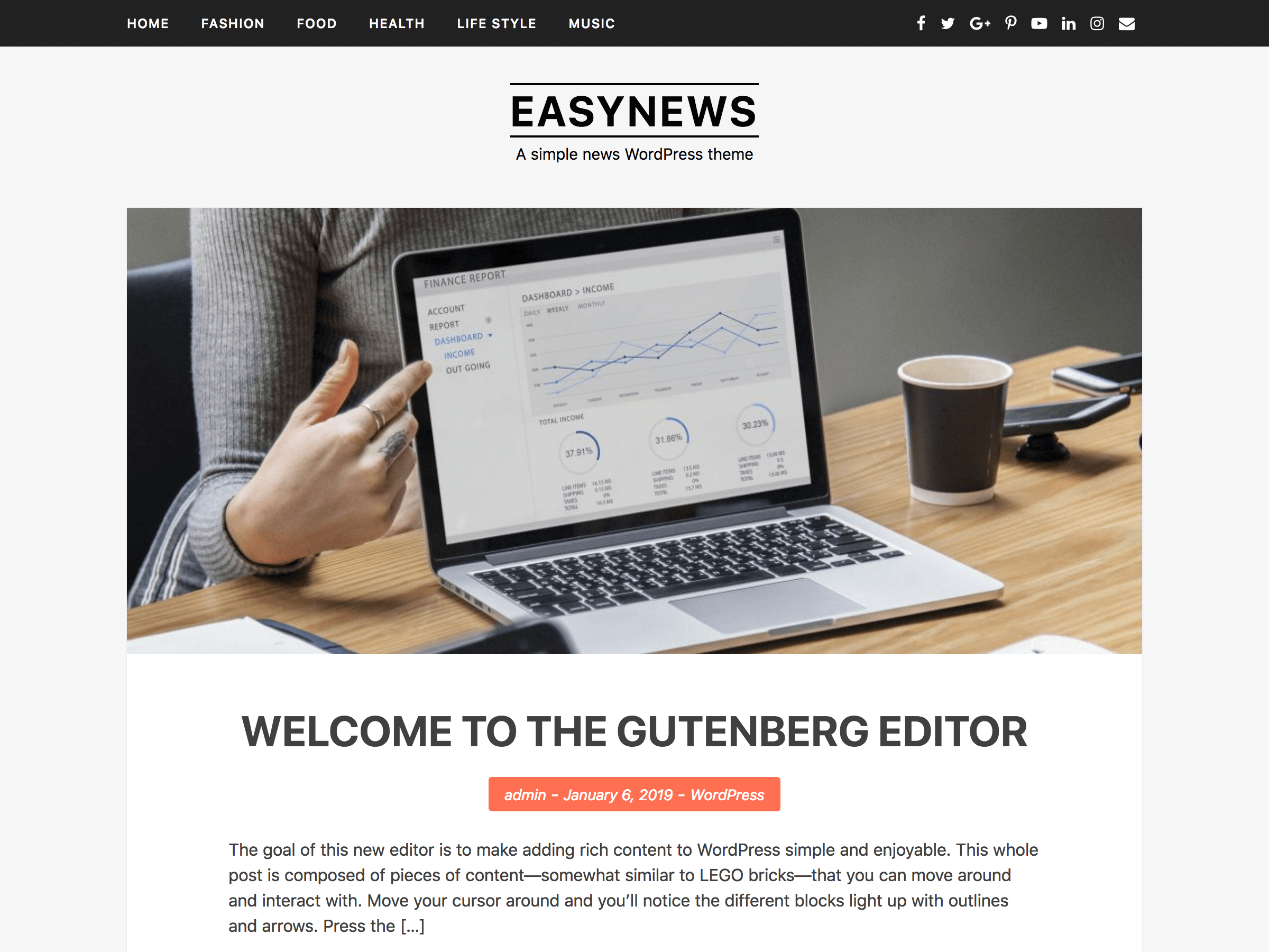 EasyNews Preview Wordpress Theme - Rating, Reviews, Preview, Demo & Download
