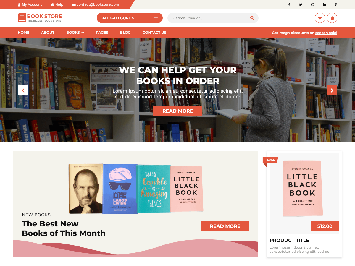 Ebook Store Preview Wordpress Theme - Rating, Reviews, Preview, Demo & Download