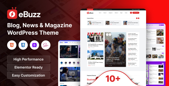Ebuzz Preview Wordpress Theme - Rating, Reviews, Preview, Demo & Download
