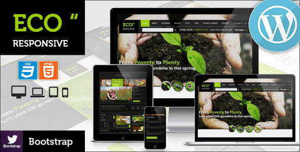 ECO Responsive Preview Wordpress Theme - Rating, Reviews, Preview, Demo & Download