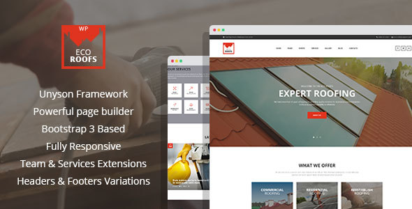 Eco Roofs Preview Wordpress Theme - Rating, Reviews, Preview, Demo & Download
