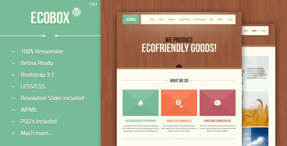 Ecobox Preview Wordpress Theme - Rating, Reviews, Preview, Demo & Download