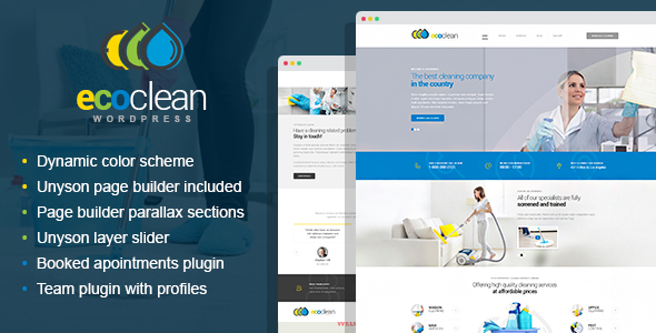 EcoClean Preview Wordpress Theme - Rating, Reviews, Preview, Demo & Download
