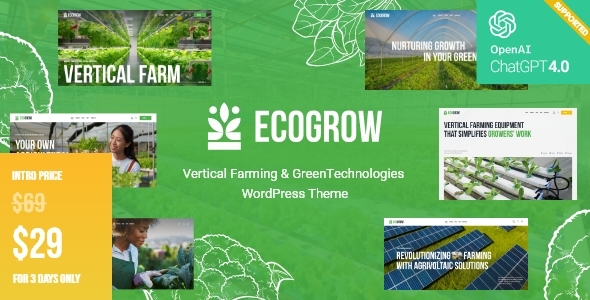EcoGrow Preview Wordpress Theme - Rating, Reviews, Preview, Demo & Download