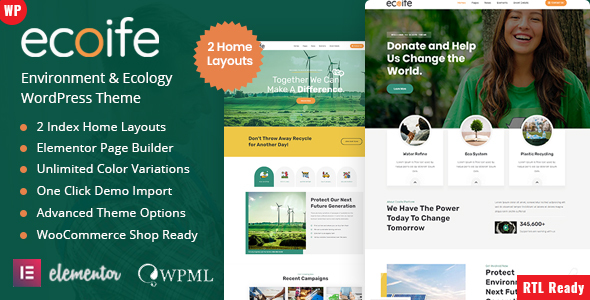 Ecoife Preview Wordpress Theme - Rating, Reviews, Preview, Demo & Download
