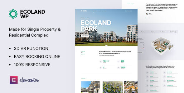 Ecoland Preview Wordpress Theme - Rating, Reviews, Preview, Demo & Download