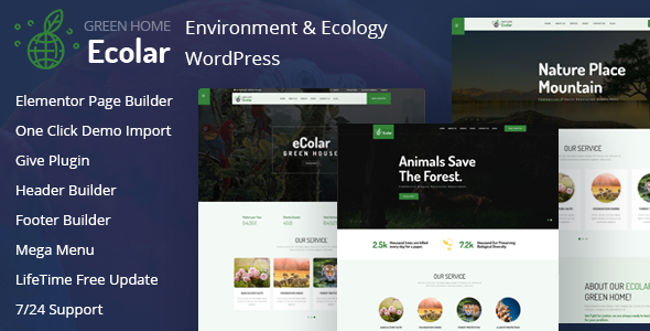 Ecolar Preview Wordpress Theme - Rating, Reviews, Preview, Demo & Download
