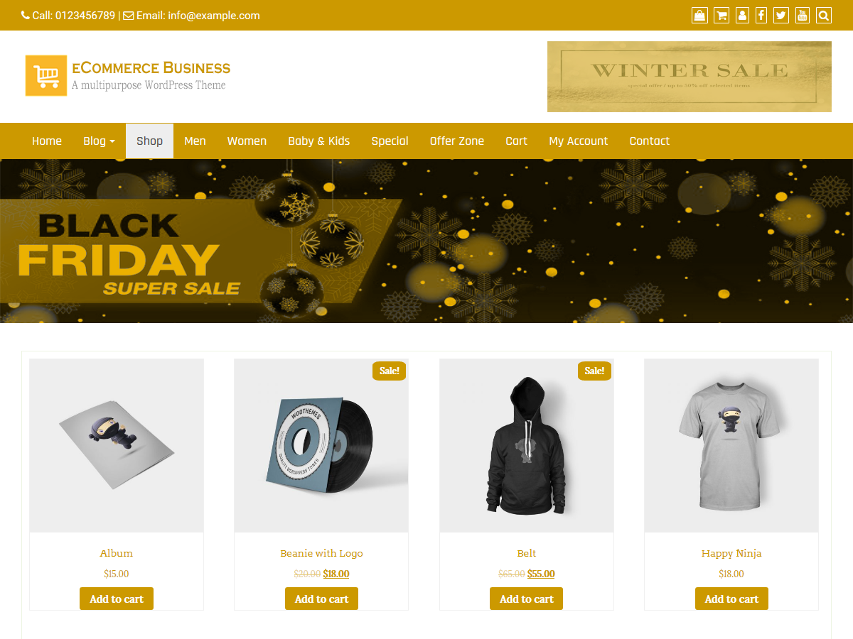ECommerce Business Preview Wordpress Theme - Rating, Reviews, Preview, Demo & Download