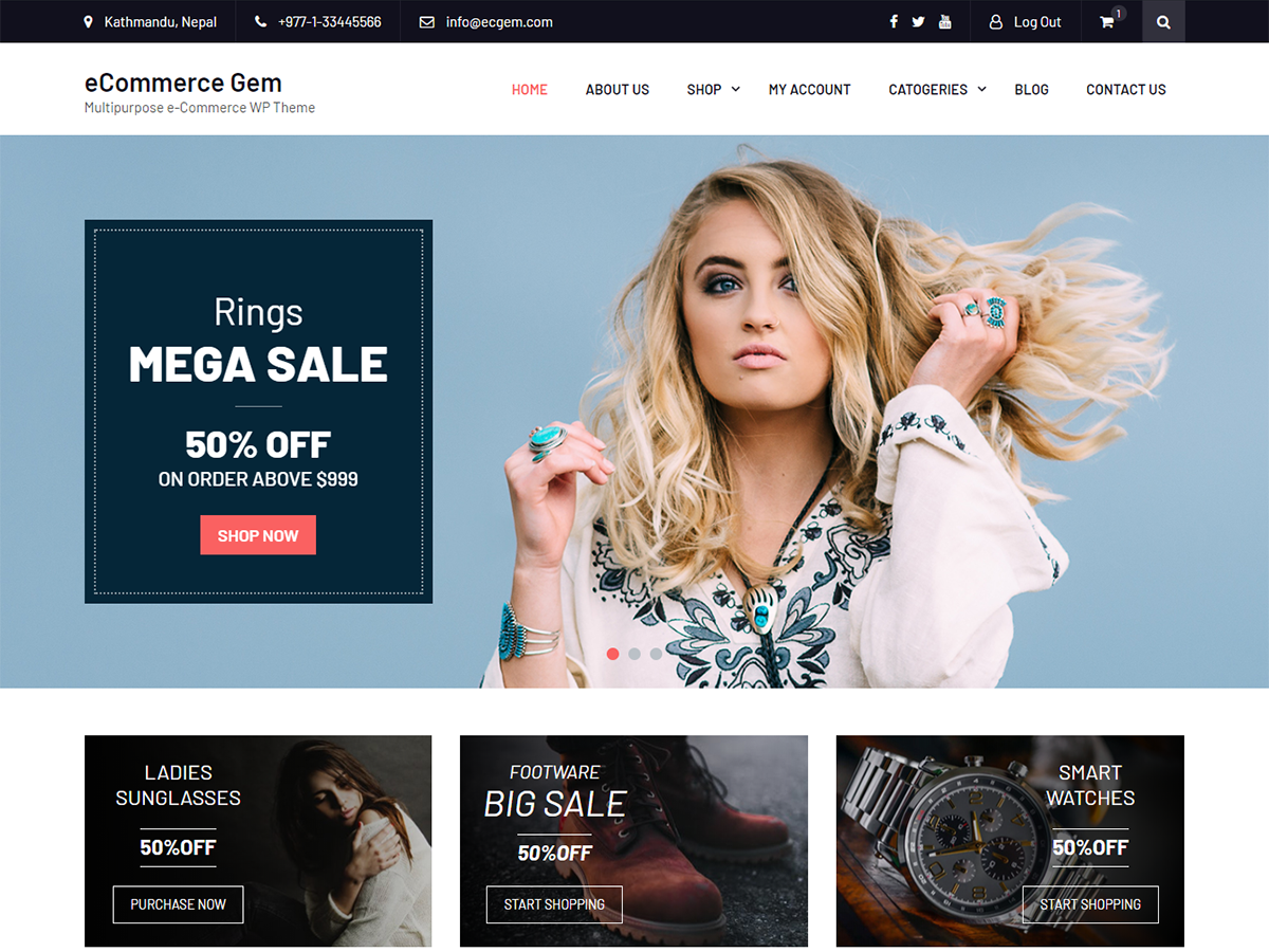 ECommerce Gem Preview Wordpress Theme - Rating, Reviews, Preview, Demo & Download
