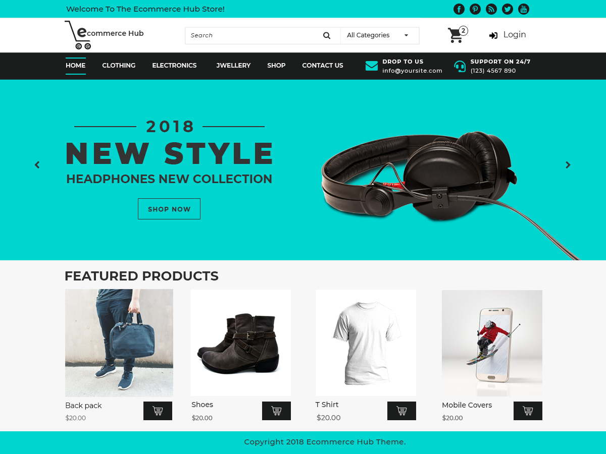Ecommerce Hub Preview Wordpress Theme - Rating, Reviews, Preview, Demo & Download