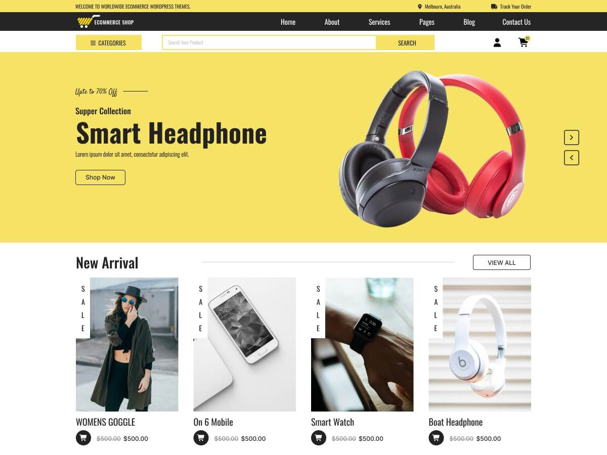 Ecommerce Marketplace Preview Wordpress Theme - Rating, Reviews, Preview, Demo & Download