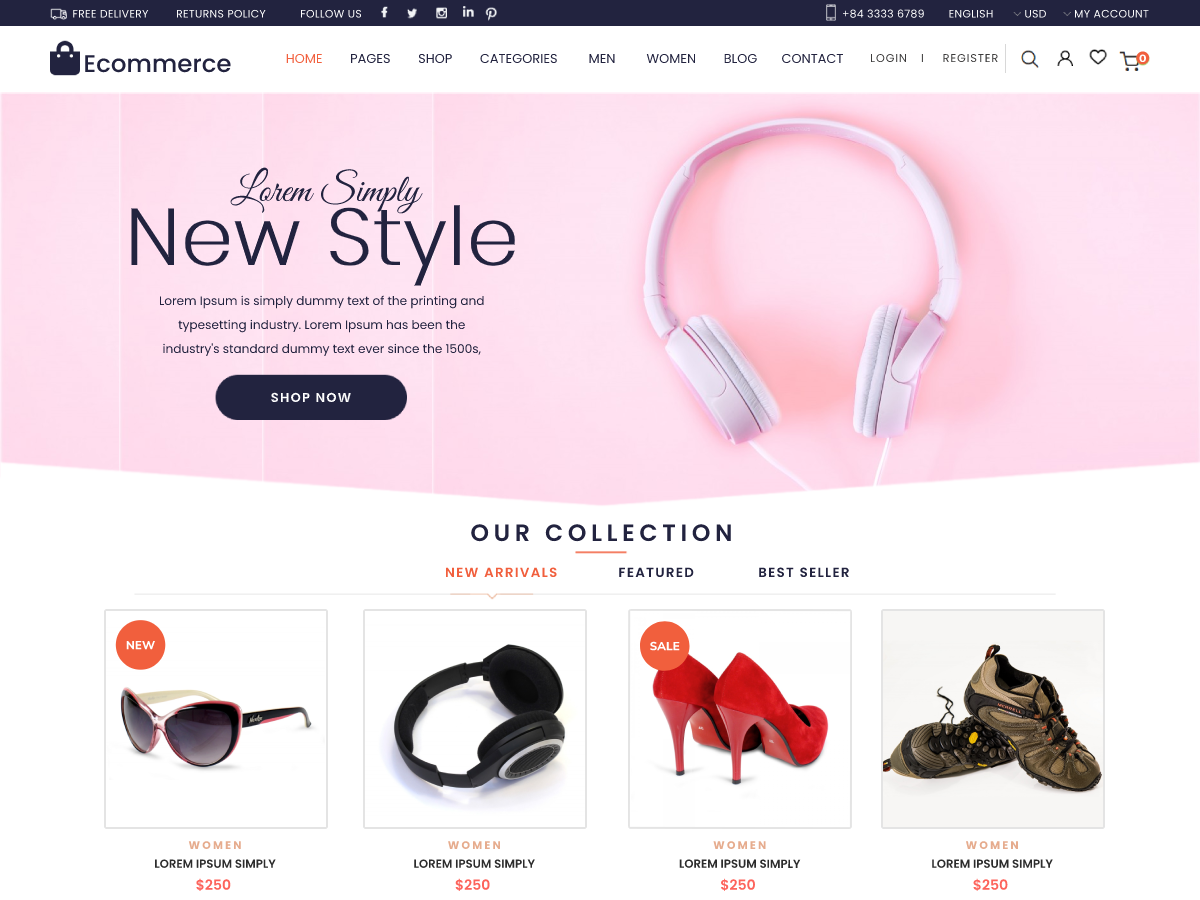 Ecommerce Mega Preview Wordpress Theme - Rating, Reviews, Preview, Demo & Download