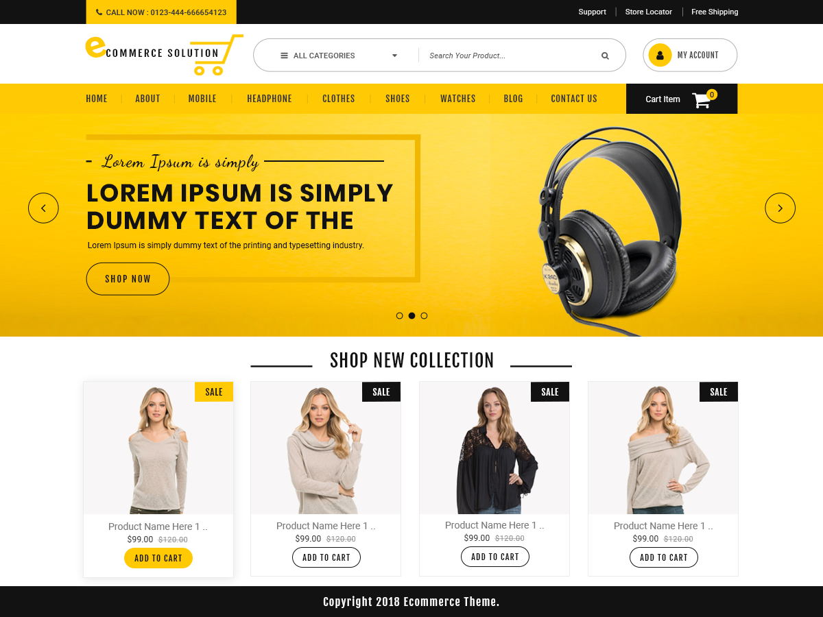Ecommerce Solution Preview Wordpress Theme - Rating, Reviews, Preview, Demo & Download
